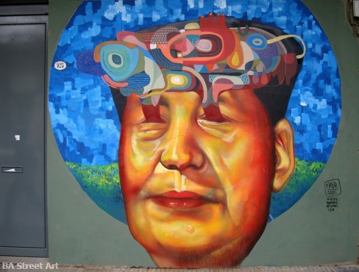 Mao Tse Tung graffiti chairman mao street art ever artist buenos aires street art tour © buenosairesstreetart.com - Copy