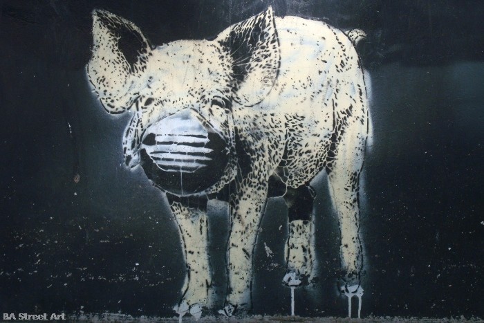 run dont walk gripe porcina swine flu street art buenos aires street art buenosairesstreetart.com estenciles (7)